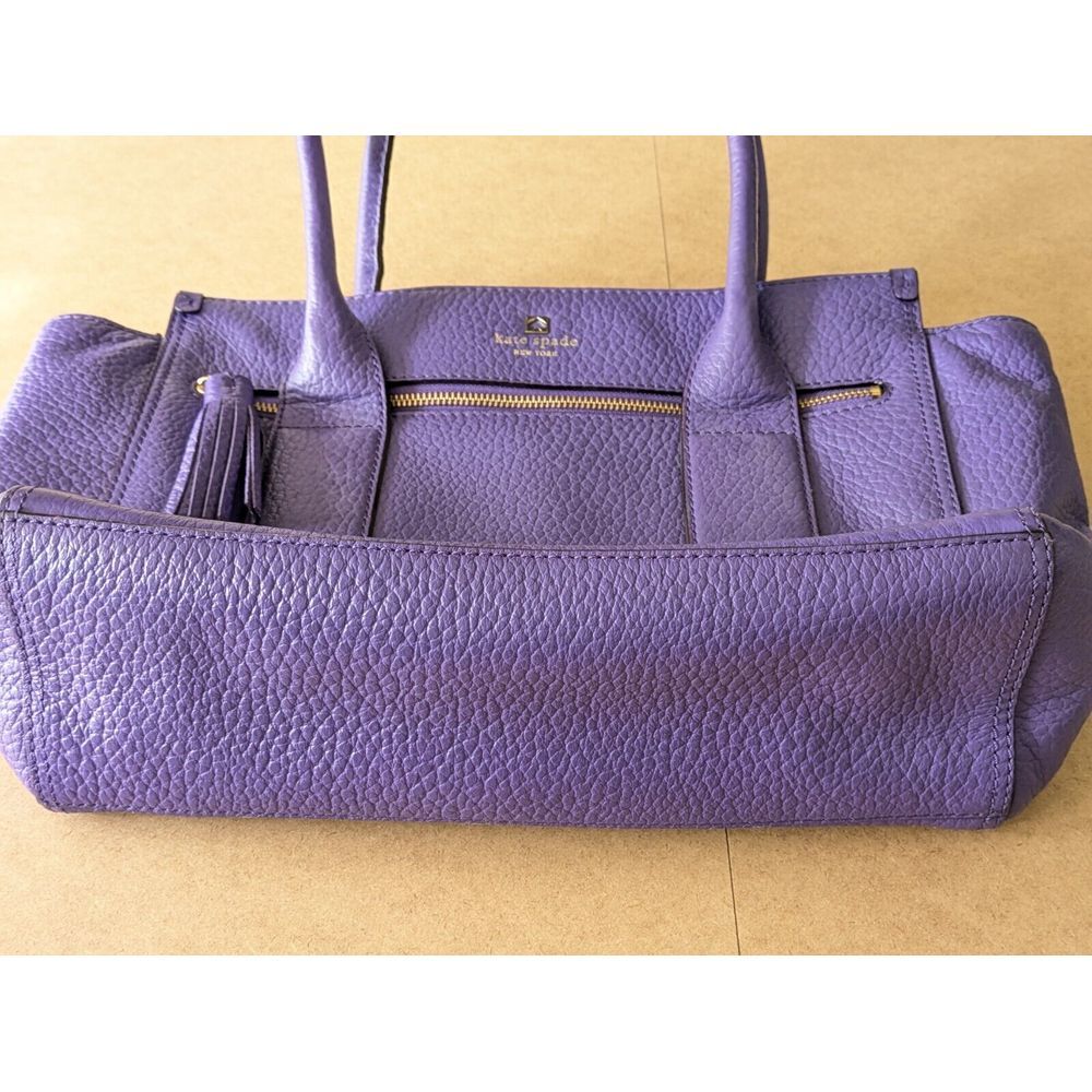 NEW Purple Kate Spade Southport Avenue Oden Leather Women's Tote - Picture 2 of 8